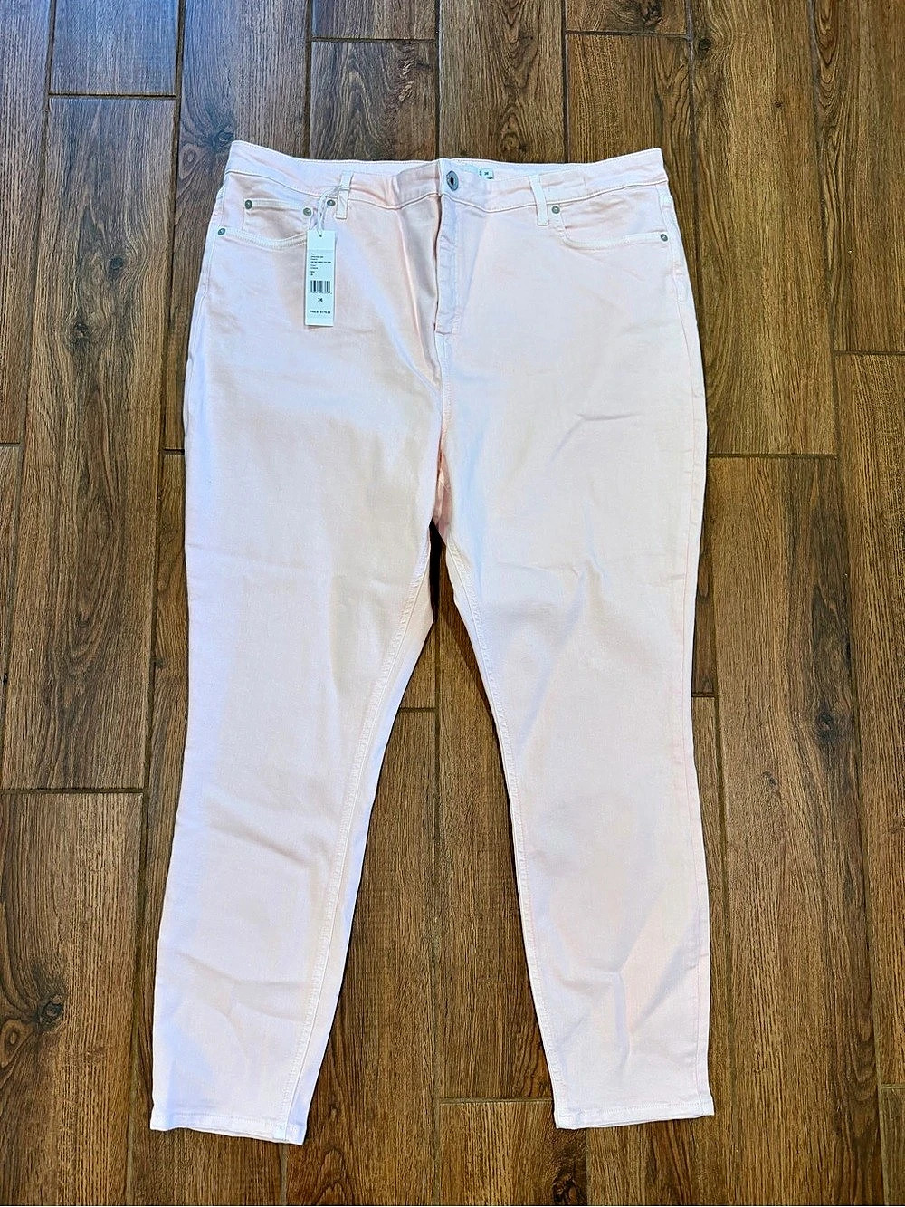 vineyard vines High Rise Garment Dyed Denim Pants Pink 36x30 NWT